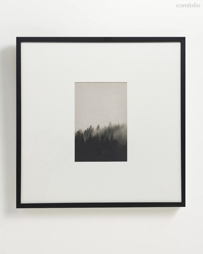 Интерьерный постер Foggy forest, цвет бежевый - Louvre Home