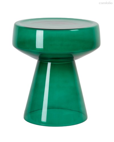 Тёмно-зелёный приставной столик Флумс Ø 37 см - Louvre Home