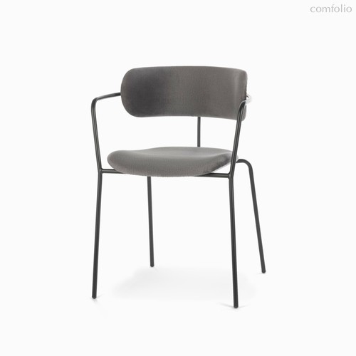 Обеденный стул Pedigree c подлокотниками, цвет серый/черный - Cosmo