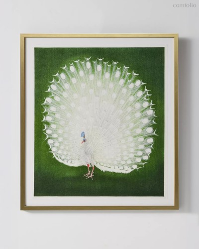 Интерьерный постер White Peacock, цвет белый - Louvre Home