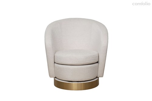 Кресло Наполи (Napoli) вращающееся, рогожка бежевая Koza2601-ECRU 76x76x76см - Garda Decor
