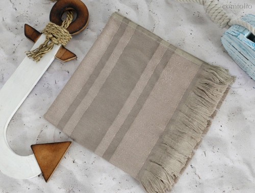 DERIN Vison (коричневый) полотенце пляжное, цвет коричневый, 50x90 - Irya