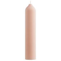 Свеча декоративная бежево-розового цвета из коллекции Edge, 25,5 см - Tkano