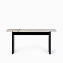 Консоль Silvo 160х34, цвет белый/черный - Cosmo