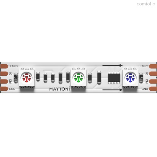 Светодиодная лента 12В 5050 14,4Вт/м 5м IP 20 Адресная (SPI) Цветная (RGB) 201242 - Maytoni