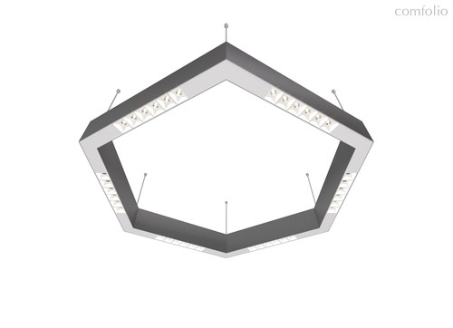 Donolux LED Eye-hex св-к подвесной, 36W, 700х606мм, H71,5мм, 2590Lm, 34°, 3000К, IP20, корпус алюмин, цвет алюминий - Donolux