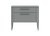 Тумба прикроватная Type 2 ящика ширина 60 см (серый) - Ellipse