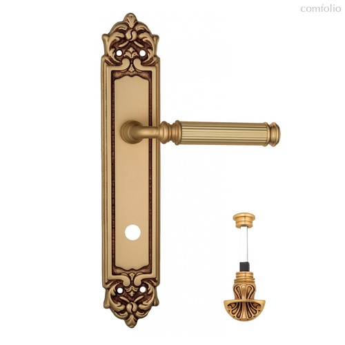 Дверная ручка Venezia Mosca WC-4 на планке PL96 французское золото - Venezia Collezione