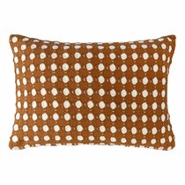 Чехол на подушку из хлопка Polka dots карамельного цвета из коллекции Essential, 40x60 см - Tkano