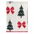 Плед из хлопка с новогодним рисунком Christmas Bows из коллекции New Year Essential, 130x180 см - Tkano