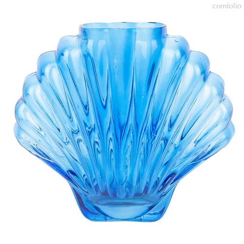 Ваза для цветов Seashell, 18,5 см, голубая - DOIY