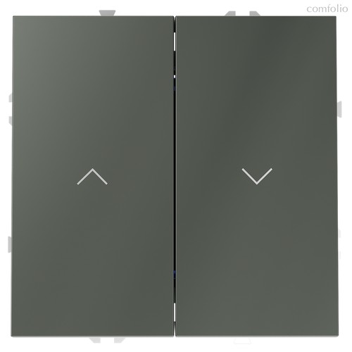 Выключатель встраиваемый VOLTUM S70 для жалюзи 10А, титан - Voltum