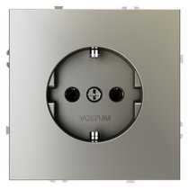 Розетка встраиваемая VOLTUM S70 с заземлением 16А, (шелк) - Voltum