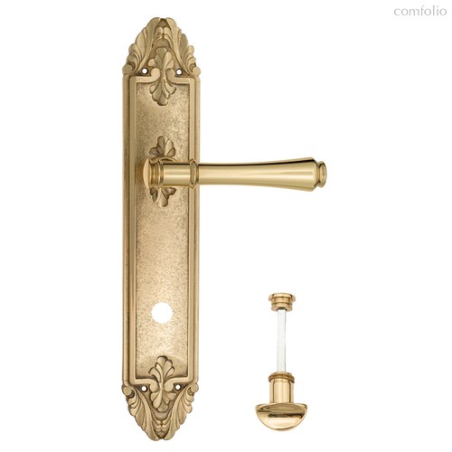Дверная ручка Venezia Callisto WC-2 на планке PL90 полированная латунь - Venezia Collezione