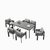 Комплект уличной мебели Shadow Dining, цвет серый/черный - Cosmo
