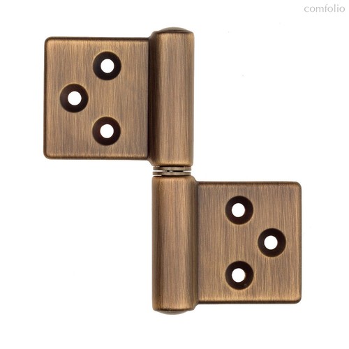 143GO032D_T Петля накладная без врезки ALDEGHI 32x35 матовая бронза ЛЕВАЯ - Aldeghi Luigi