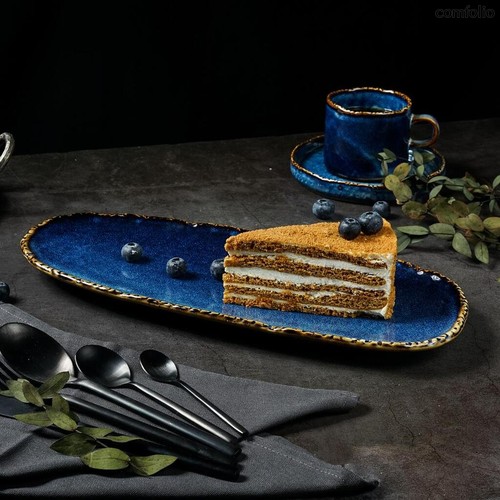 Блюдо овальное 34,6*14,8 см h2,8 см Aqua Blue P.L. Proff Cuisine - P.L. Proff Cuisine