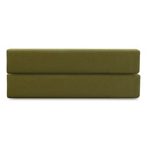 Простыня на резинке из премиального сатина оливкового цвета из коллекции Essential, 180х200х30 см - Tkano