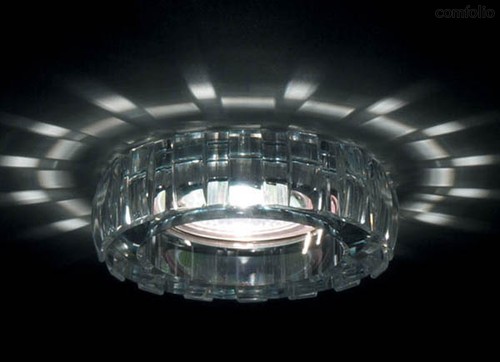 Donolux Светильник встраиваемый декоративный хрустальный, хром D 87 H 63 мм, галог. лампа MR16 GU5, - Donolux