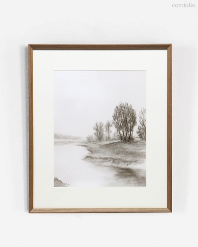 Интерьерный постер Quiet Stream-II, цвет бежевый - Louvre Home