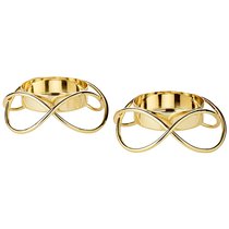 Набор подсвечников для интерьерных свечей Edzard Бастия d11,5хh3 см для свечей 6,5 см, 2 шт, никель - Edzard