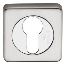 Накладка на ключевой цилиндр SILLUR CL-C S.CHROME (матовый хром, квадратное основание) - Archie