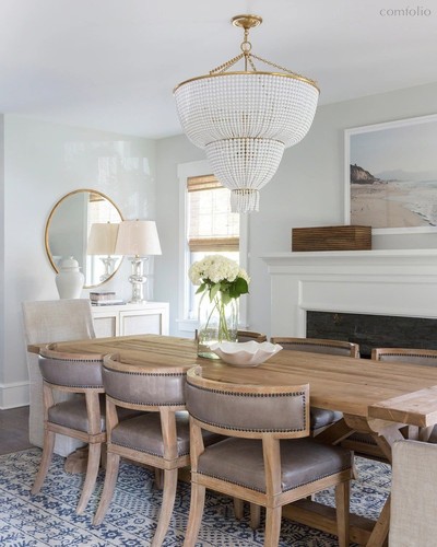 Большая золотая люстра Бувье с белыми бусами, цвет золотой - Louvre Home