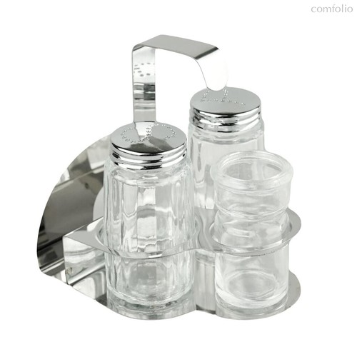 Набор для специй 3 предмета + салфетница на подставке нерж. "Скоба" P.L. Proff Cuisine - P.L. Proff Cuisine