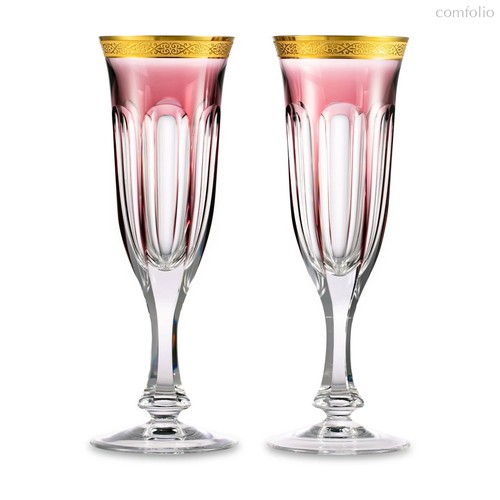 Набор фужеров для шампанского Moser Леди Гамильтон 140 мл, 2 шт, аметист, п/к - Moser