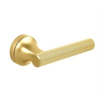 Дверная ручка KNURLINGS OXO STRIPED, в полоску МР35 матовое золото - Cebi