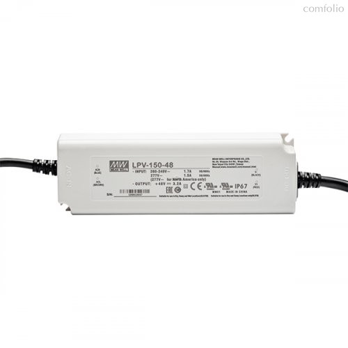Блок питания AC/DC LED, 48В, 3.2А, 150Вт, IP67, 191x63x37.5 мм. - Donolux