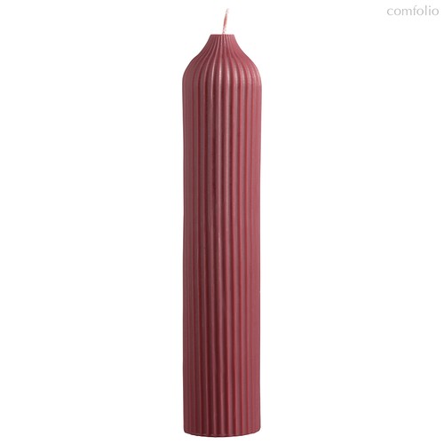 Свеча декоративная бордового цвета из коллекции Edge, 25,5см - Tkano