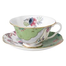 Чашка чайная с блюдцем Wedgwood Бабочки и цветы. Букет 180мл - Wedgwood