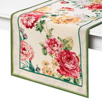 Дорожка для стола Mix&Match Home Королевский пион 44х140 см, гобелен, бежевая - Mix&Match