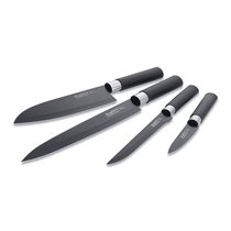 4 пр. набор ножей с керамическим покрытием черного цвета, цвет черный - BergHOFF