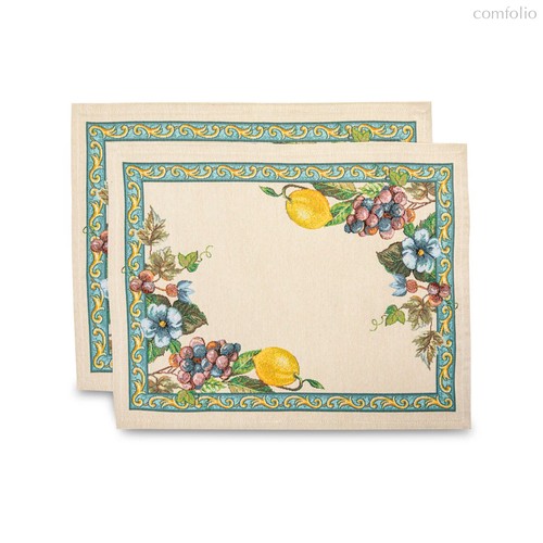 Набор салфеток сервировочных Mix&Match Home Лимонад 40х50 см 2 шт, гобелен, бежевый - Mix&Match