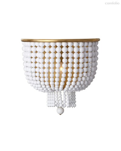 Золотой настенный светильник Бувье, цвет белый - Louvre Home