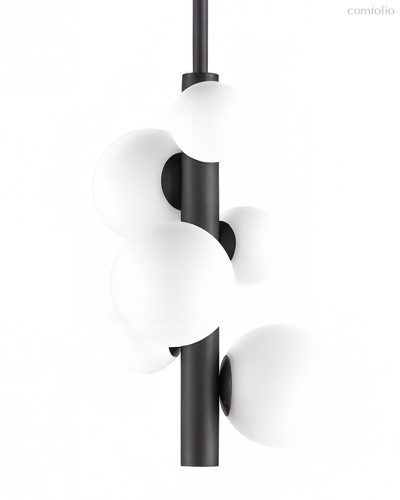 Чёрный подвесной светильник Квинт, цвет черный - Louvre Home