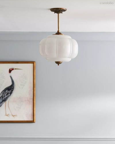 Золотой подвесной светильник Элаиза, цвет полированная латунь - Louvre Home