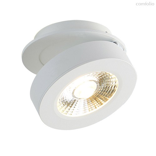 Donolux LED Sun св-к встраиваемый поворотный, 12Вт, D100хH67мм, 839Лм, 120°, 3000К, IP20, Ra >90 бел, цвет белый - Donolux