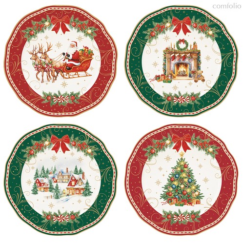 Набор десертных тарелок Christmas Heritage, ?20 см, 4 шт. - Easy life