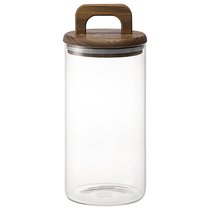 Банка для хранения стеклянная с крышкой из акации Hanle, 1,4 л - Liberty Jones