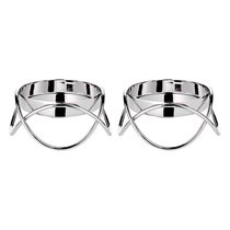 Набор подсвечников для интерьерных свечей Edzard Бастия d11,5хh5 см для свечей 8 см, 2 шт, никель - Edzard