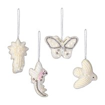 Набор елочных украшений Christmas pearls из коллекции New Year Essential, 4 шт. - Tkano