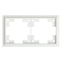 Рамка двухместная классик 35920 MW, белый сатин, 2 поста - Rikett