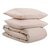 Комплект постельного белья двуспальный из сатина бежевого цвета из коллекции Essential - Tkano