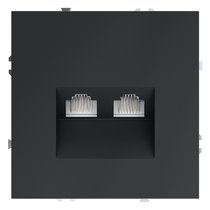 Розетка компьютерная встраиваемая VOLTUM S70 двойная RJ45+RJ45 кат.6, (графит) - Voltum