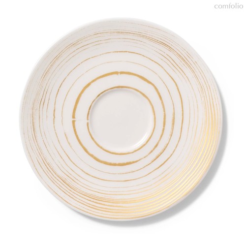 Блюдце для чашки чайно-кофейной Dibbern Золотые кольца, фарфор костяной - Dibbern