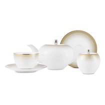 Сервиз чайный Narumi Сверкание топаза на 6 персон 20 предметов, фарфор костяной - Narumi