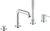 19578001 Essence+ Смеситель для ванны на 4 отверстия, хром - Grohe